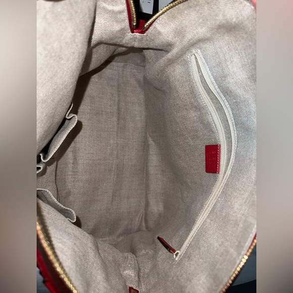 RARE Red Gucci Logo Monogram tote bag - Picture 6 of 10